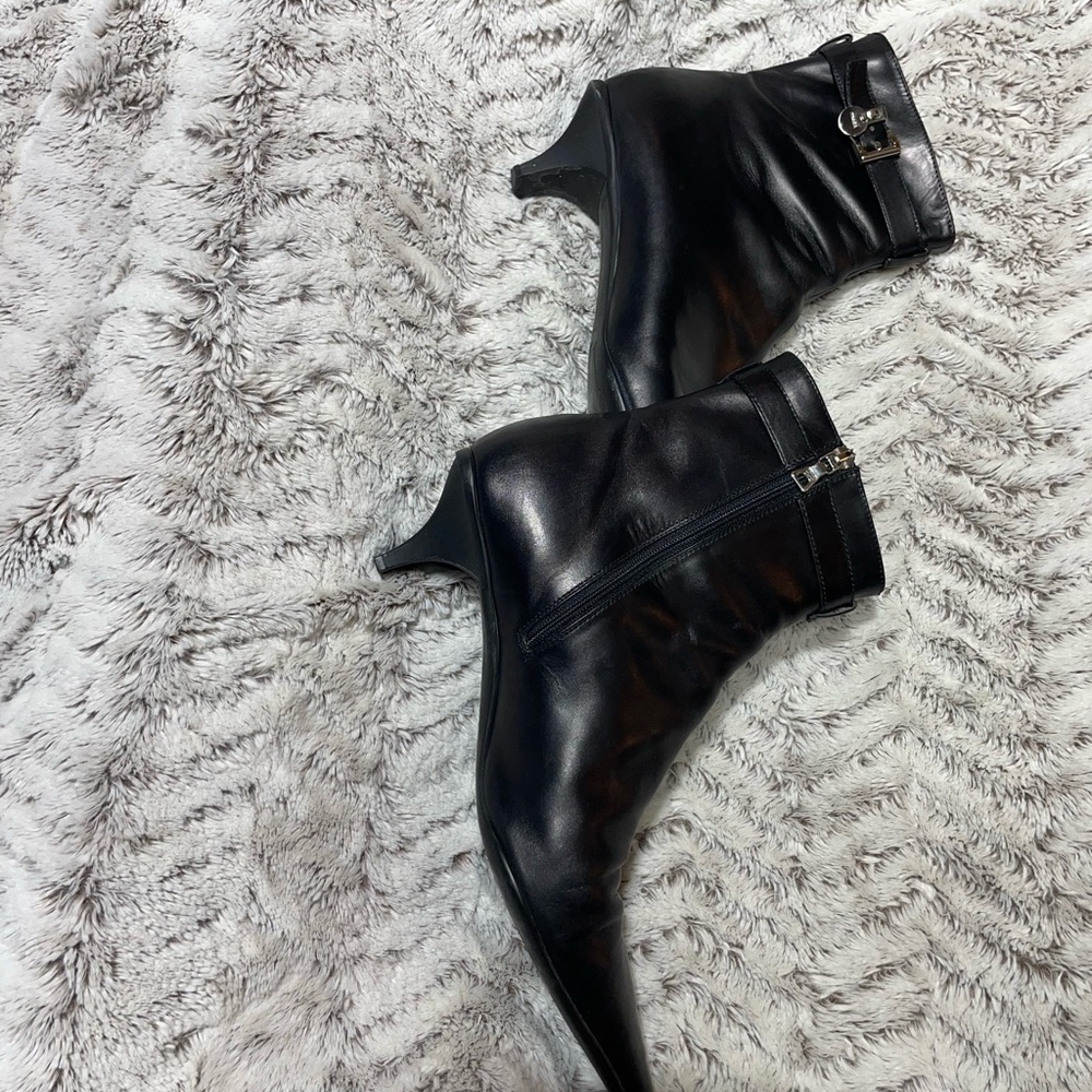 Prada Black Leather Ankle Boots